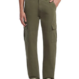 Pantalone chino cargo in cotone verde