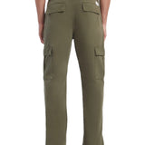 Pantalone chino cargo in cotone verde