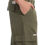 Pantalone chino cargo in cotone verde