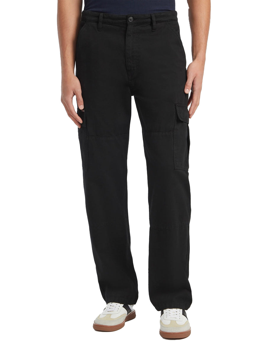 Pantalone chino cargo in cotone nero