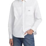 Camicia con tasche a manica lunga bianco