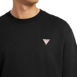 T-shirt manica corta mini triangle patch nero