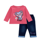 Completo due pezzi neonata pantalone con maglia