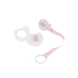 Set quattro pezzi (2 biberon, clip e ciuccio) rosa