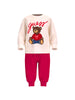 set-tuta-felpa-con-patch-teddy-e-jogger-bianco-rosso