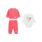 Completo felpa, body e pantalone fucsia