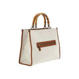 Borsa tote Kerima bamboo naturale/latte