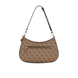 Borsa a spalla zip Noelle logo latte/moro