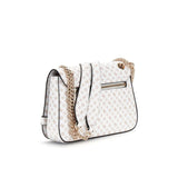 Borsa flap Arlena logo bianco