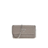 Pochette Zalina con strass argento