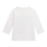 T-shirt manica lunga stampa jersey bianco