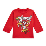 T-shirt manica lunga stampa jersey rosso