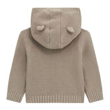 Cardigan con bottoni patch beige