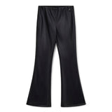 Pantalone a zampa in ecopelle nero