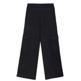 Pantalone cargo knitted nero