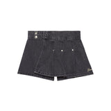 Pantagonna in jeans color grigio antracite