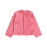 Cappotto fucsia con cappuccio