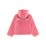 Cappotto fucsia con cappuccio