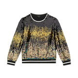 Blusa sequin con pailettes oro/nero