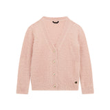 Cardigan in maglia soffice rosa