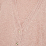 Cardigan in maglia soffice rosa