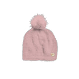 Cappello sweater con pon pon e logo rosa