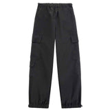 Pantalone jogging cargo logo cuore nero