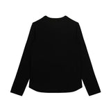 T-shirt inserto patch paillettes nero