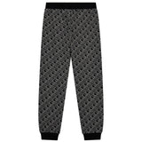 Pantalone jogger con pattern monogram allover nero