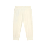 Completo felpa e pantalone a costine crema