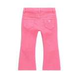 Pantalone 5 tasche flare denim fucsia