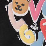 T-shirt a maniche lunghe Guess con stampa Love nero