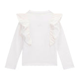 T-shirt manica lunga chiffon bianco