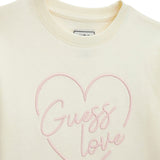 Abito mini con ricamo Guess Love crema