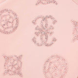 Abito monogram con logo 4G paillettes rosa