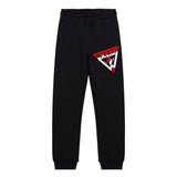 Pantalone tuta nero con logo ricamato