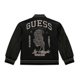 Giacca bomber college patch ricamo tigre posteriore nero