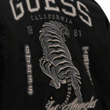 Giacca bomber college patch ricamo tigre posteriore nero