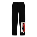 Pantalone jogger active stampa laterale nero