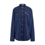 Camicia di jeans slim fit in denim blu