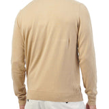 Maglione in misto lana con logo sul petto beige