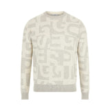 Maglione con logo all-over grigio