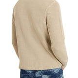 Maglione a costine beige