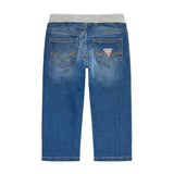 Jeans slim knit denim medio