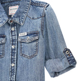 Camicia jeans 2 tasche denim medio