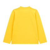 T-shirt manica lunga stampa jersey giallo