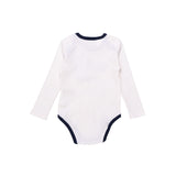 Completo sportivo smanicato, body e pantaloni blu