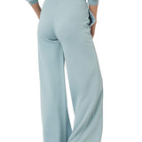 Pantalone con logo peony celeste