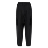 Pantalone cargo logato nero