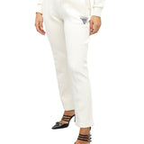 Pantalone stile jogger con coulisse e logo bianco